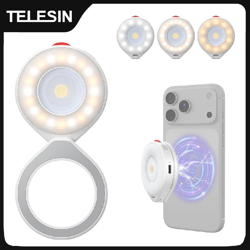 Photography Lighting Brands - TELESIN lampe de poche magnétique Smartphone