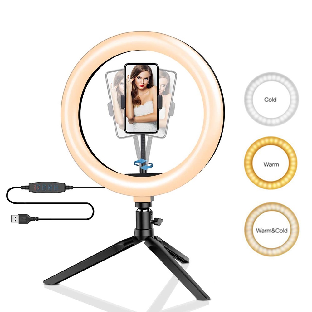 Macro Photography Lighting Kit - Anneau lumineux Led pour Selfie, 26cm,