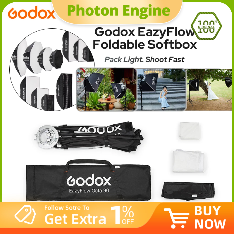 Photography Lighting Setup - Boîte à lumière pliable Godox EazyFlow,