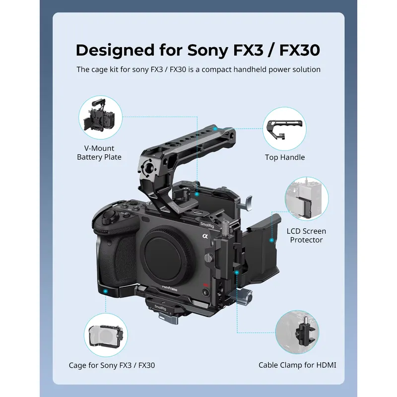 Kit de cage SmallRig FX30 pour - V Mount Battery avis et prix