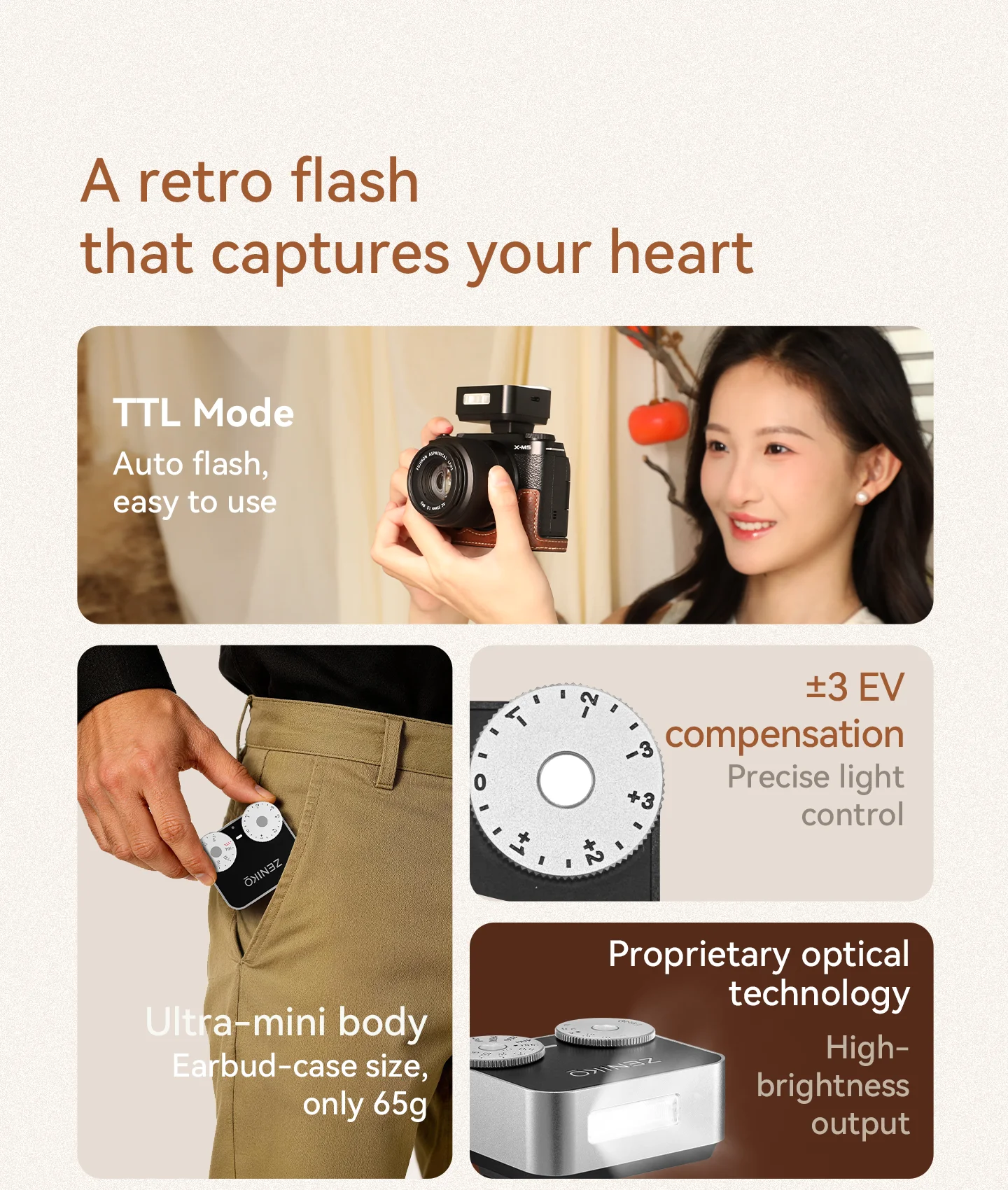ZENIKO ZT12 Flash compact rétr - Photography Lighting Brands avis et prix
